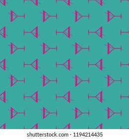 Seamless pattern background with alcohol cocktail drinks of martini, margarita, tequila or vodka.