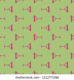 Seamless pattern background with alcohol cocktail drinks of martini, margarita, tequila or vodka.