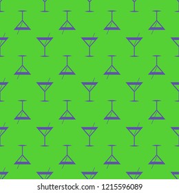 Seamless pattern background with alcohol cocktail drinks of martini, margarita, tequila or vodka.