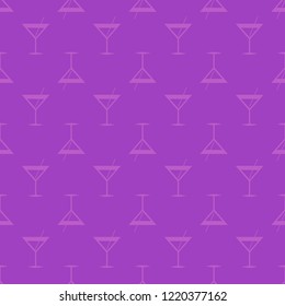Seamless pattern background with alcohol cocktail drinks of martini, margarita, tequila or vodka.