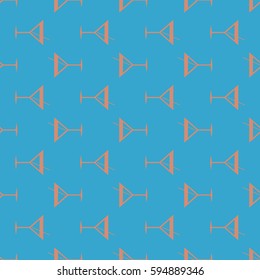 Seamless pattern background with alcohol cocktail drinks of martini, margarita, tequila or vodka.