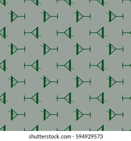 Seamless pattern background with alcohol cocktail drinks of martini, margarita, tequila or vodka.
