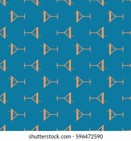 Seamless pattern background with alcohol cocktail drinks of martini, margarita, tequila or vodka.