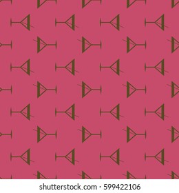 Seamless pattern background with alcohol cocktail drinks of martini, margarita, tequila or vodka.
