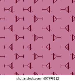Seamless pattern background with alcohol cocktail drinks of martini, margarita, tequila or vodka.