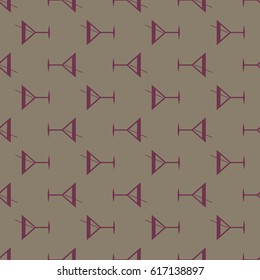 Seamless pattern background with alcohol cocktail drinks of martini, margarita, tequila or vodka.
