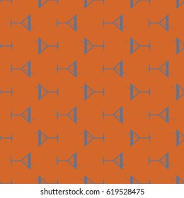 Seamless pattern background with alcohol cocktail drinks of martini, margarita, tequila or vodka.