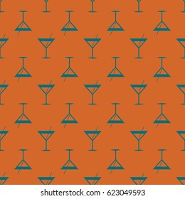 Seamless pattern background with alcohol cocktail drinks of martini, margarita, tequila or vodka.