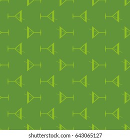 Seamless pattern background with alcohol cocktail drinks of martini, margarita, tequila or vodka.