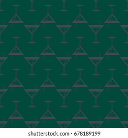 Seamless pattern background with alcohol cocktail drinks of martini, margarita, tequila or vodka.