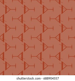Seamless pattern background with alcohol cocktail drinks of martini, margarita, tequila or vodka.