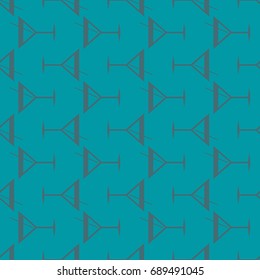 Seamless pattern background with alcohol cocktail drinks of martini, margarita, tequila or vodka.