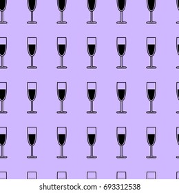 Seamless pattern background with alcohol cocktail drinks vector