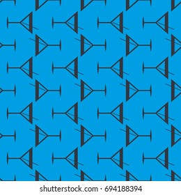 Seamless pattern background with alcohol cocktail drinks of martini, margarita, tequila or vodka.