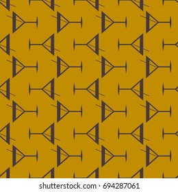 Seamless pattern background with alcohol cocktail drinks of martini, margarita, tequila or vodka.