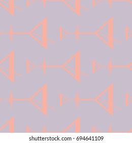 Seamless pattern background with alcohol cocktail drinks of martini, margarita, tequila or vodka.