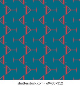 Seamless pattern background with alcohol cocktail drinks of martini, margarita, tequila or vodka.