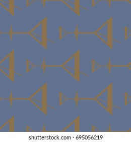 Seamless pattern background with alcohol cocktail drinks of martini, margarita, tequila or vodka.