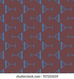 Seamless pattern background with alcohol cocktail drinks of martini, margarita, tequila or vodka.