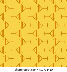 Seamless pattern background with alcohol cocktail drinks of martini, margarita, tequila or vodka.