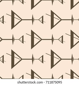 Seamless pattern background with alcohol cocktail drinks of martini, margarita, tequila or vodka.
