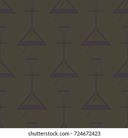 Seamless pattern background with alcohol cocktail drinks of martini, margarita, tequila or vodka.