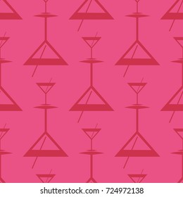 Seamless pattern background with alcohol cocktail drinks of martini, margarita, tequila or vodka.