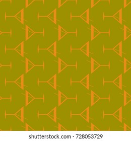 Seamless pattern background with alcohol cocktail drinks of martini, margarita, tequila or vodka.