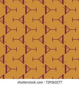 Seamless pattern background with alcohol cocktail drinks of martini, margarita, tequila or vodka.