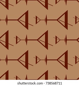 Seamless pattern background with alcohol cocktail drinks of martini, margarita, tequila or vodka.
