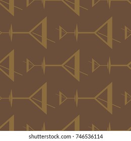 Seamless pattern background with alcohol cocktail drinks of martini, margarita, tequila or vodka.