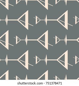 Seamless pattern background with alcohol cocktail drinks of martini, margarita, tequila or vodka.