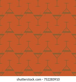 Seamless pattern background with alcohol cocktail drinks of martini, margarita, tequila or vodka.