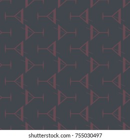 Seamless pattern background with alcohol cocktail drinks of martini, margarita, tequila or vodka.