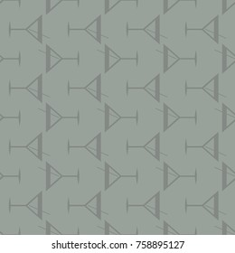 Seamless pattern background with alcohol cocktail drinks of martini, margarita, tequila or vodka.