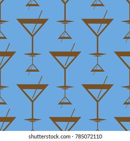 Seamless pattern background with alcohol cocktail drinks of martini, margarita, tequila or vodka.