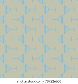 Seamless pattern background with alcohol cocktail drinks of martini, margarita, tequila or vodka.