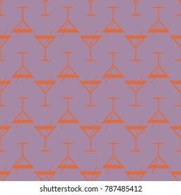 Seamless pattern background with alcohol cocktail drinks of martini, margarita, tequila or vodka.