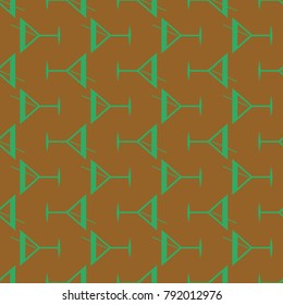 Seamless pattern background with alcohol cocktail drinks of martini, margarita, tequila or vodka.