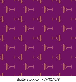 Seamless pattern background with alcohol cocktail drinks of martini, margarita, tequila or vodka.