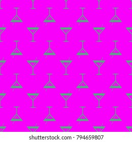 Seamless pattern background with alcohol cocktail drinks of martini, margarita, tequila or vodka.