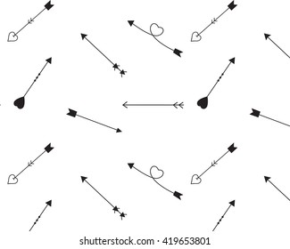 Seamless pattern background arrow design. wallpaper background. style different. vector illustration, graphic design