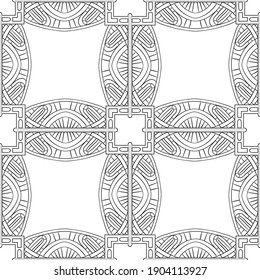 Patrón inmaculado, fondo de estilo Art Nouveau, vintage, antiguo, retro estilo. Ilustración del vector de dibujo manual de contorno