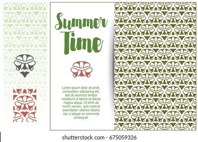 Seamless pattern background. Art-nouveau nature ornament.