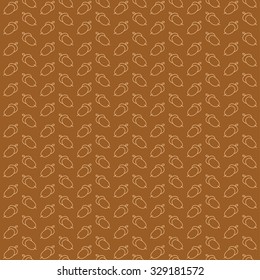 Seamless pattern background with autumn acorns. Vector illustration.