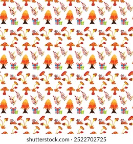 padrão sem costura fundo outono ilustração tema design