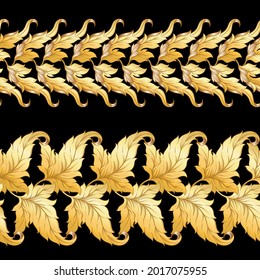 Seamless pattern, background In baroque, rococo, victorian, renaissance style. Trendy frolar vintage pattern. Colored vector illustration..
