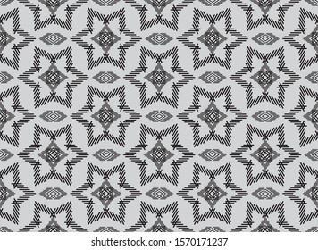 seamless pattern background, beautiful abstract motifs with a combination of black and white. simple flat and minimalist.