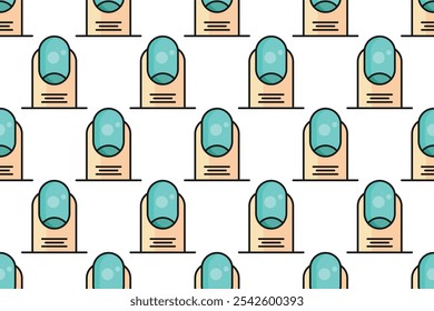 Seamless pattern background with beauty salon equipment icons. Make up icons pattern background template