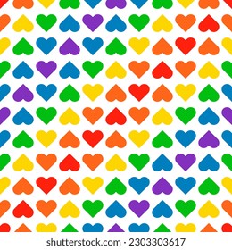 Fondo De Patrón Sin Maravilla BG Colorful Mini Corazón Amor. Mes del Orgullo LGBT LGBTQIA multicolor. Envolver papel regalo actual. Papel de escritorio geométrico LGBT+.